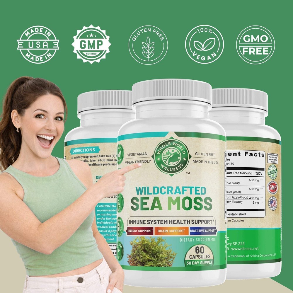 Sea Moss Supplement w/ Bladderwrack & Burdock Root