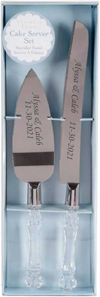 Hat Shark Personalized Wedding Anniversary Cake Knife and Server Set