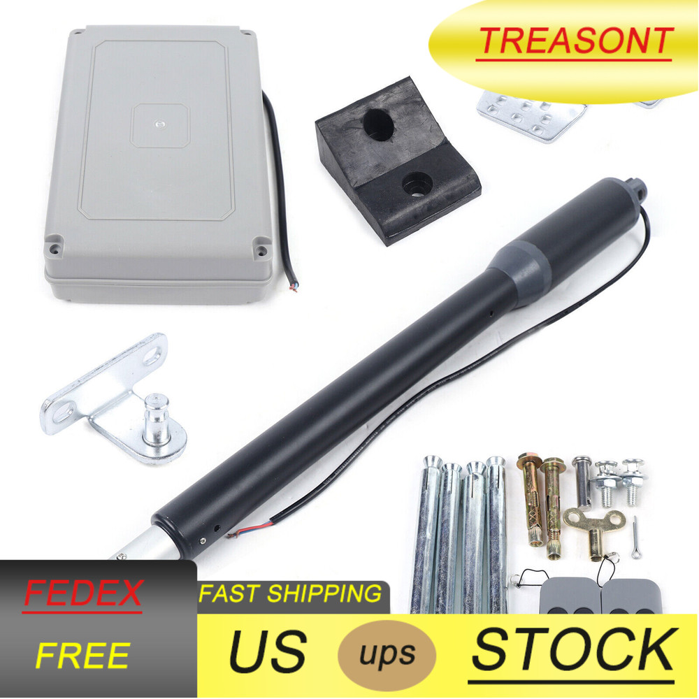 Automatic Gate Opener Single Swing Gate Opener Kit W/ Remote Control 110V 325lbs
