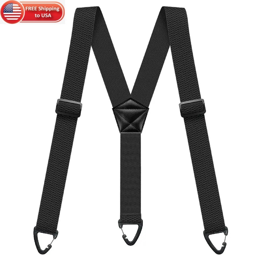 Suspenders for Men Heavy Duty, X Shape Back Hidden Suspender 1.5" Under Clothing
