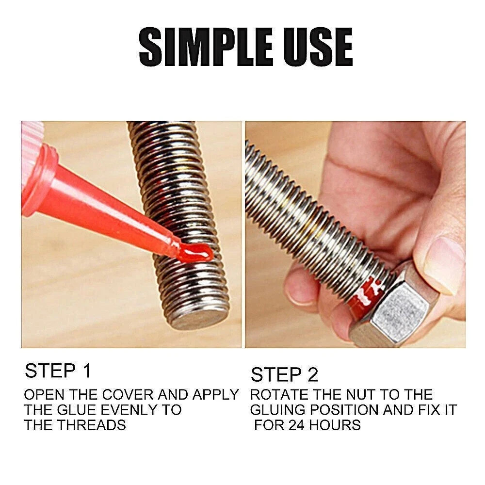 50ml 243 Thread Lock Bolt Stud Fast Fix Screw Glue Nut Compound DY
