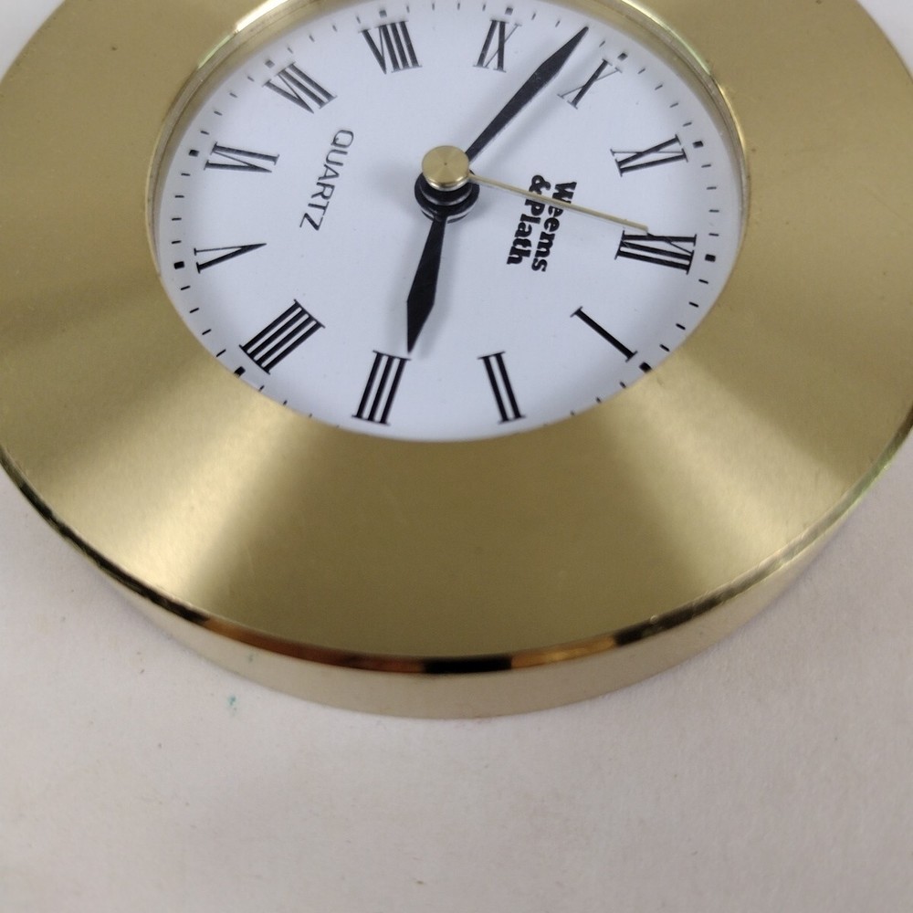 Weems & Plath Brass Chart Weight Clock 3 inch diameter