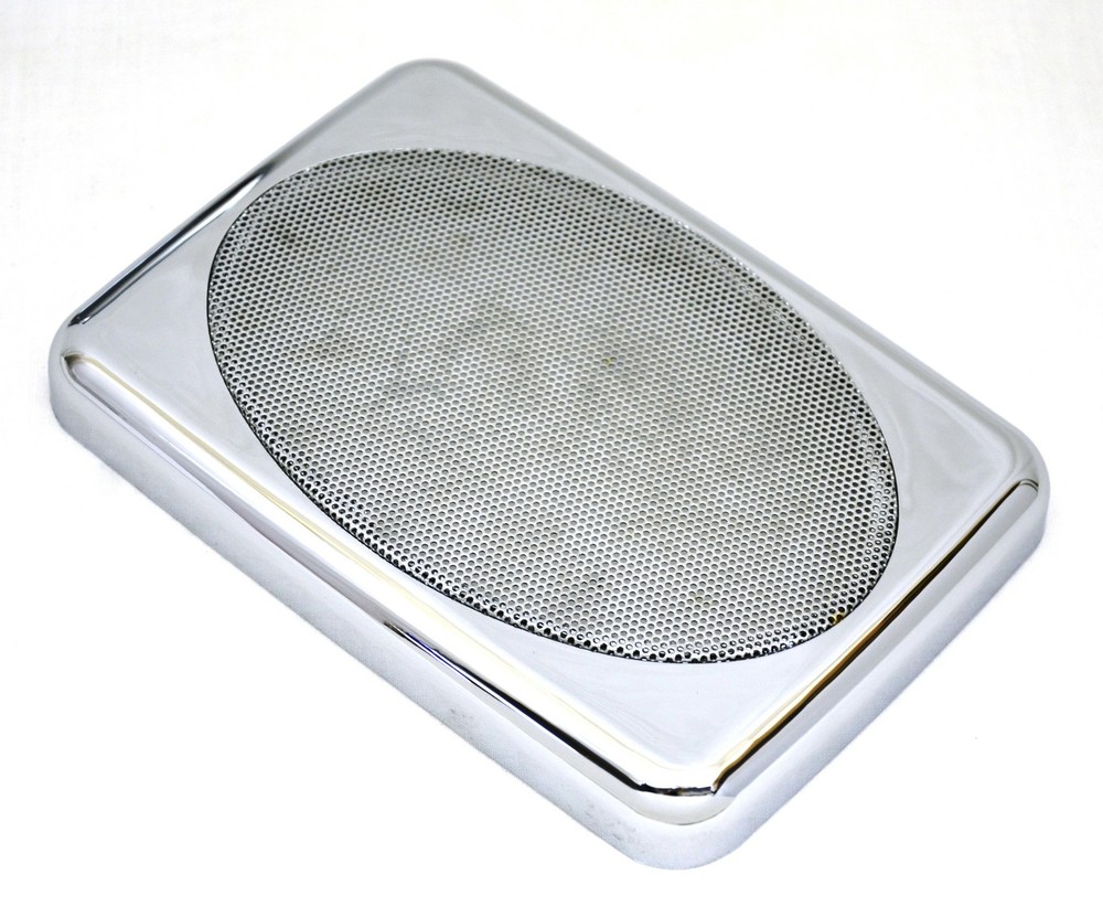 speaker cover set(2) rectangular 7 x 4 7/8 chrome plastic for 379 Peterbilt