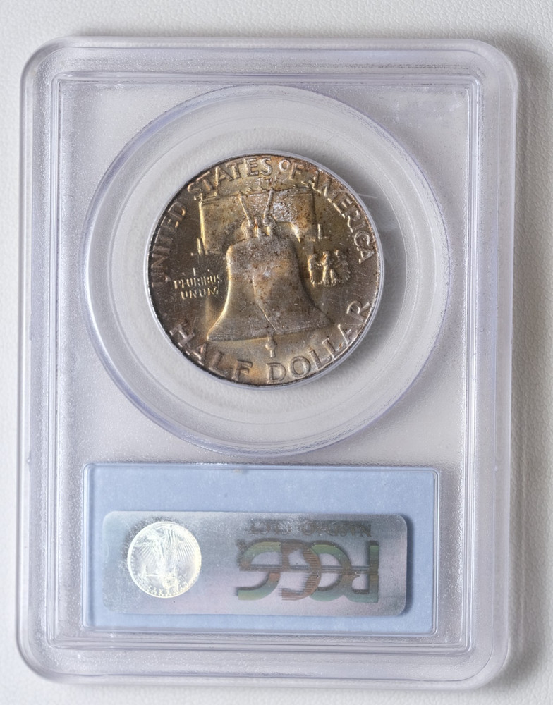 Toned 1956 Franklin Half Dollar PCGS MS66 "059"