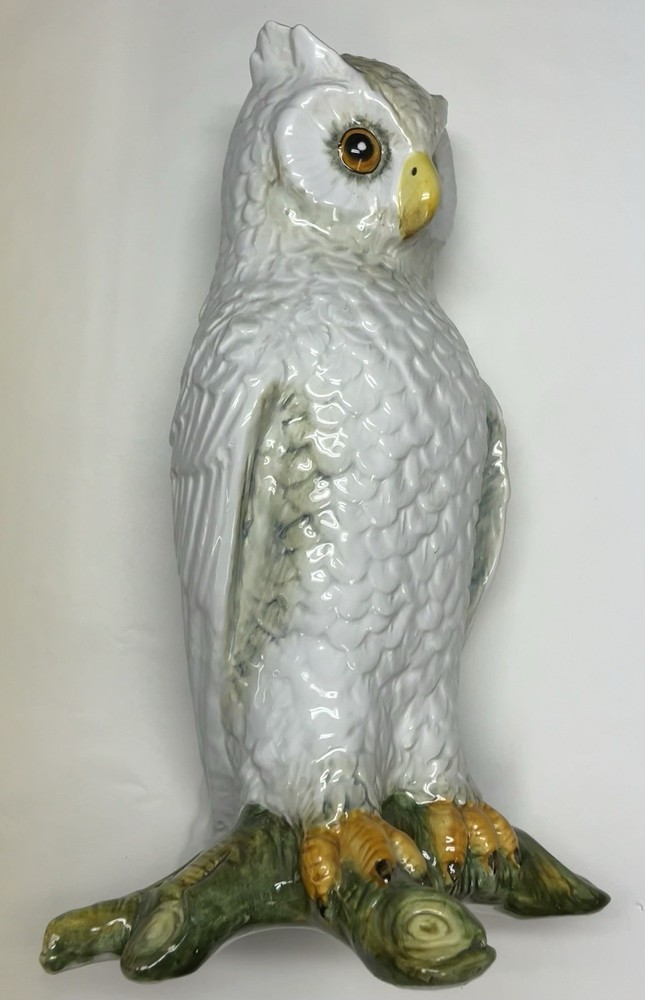 LARGE VINTAGE WHITE OWL 15” CERAMIC