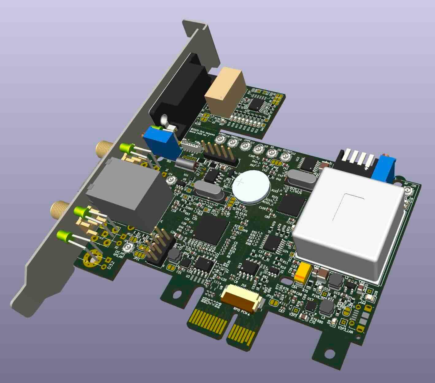 NTP/PTP pcie timing card with GPSDO for Raspberry Pi 5 and PC
