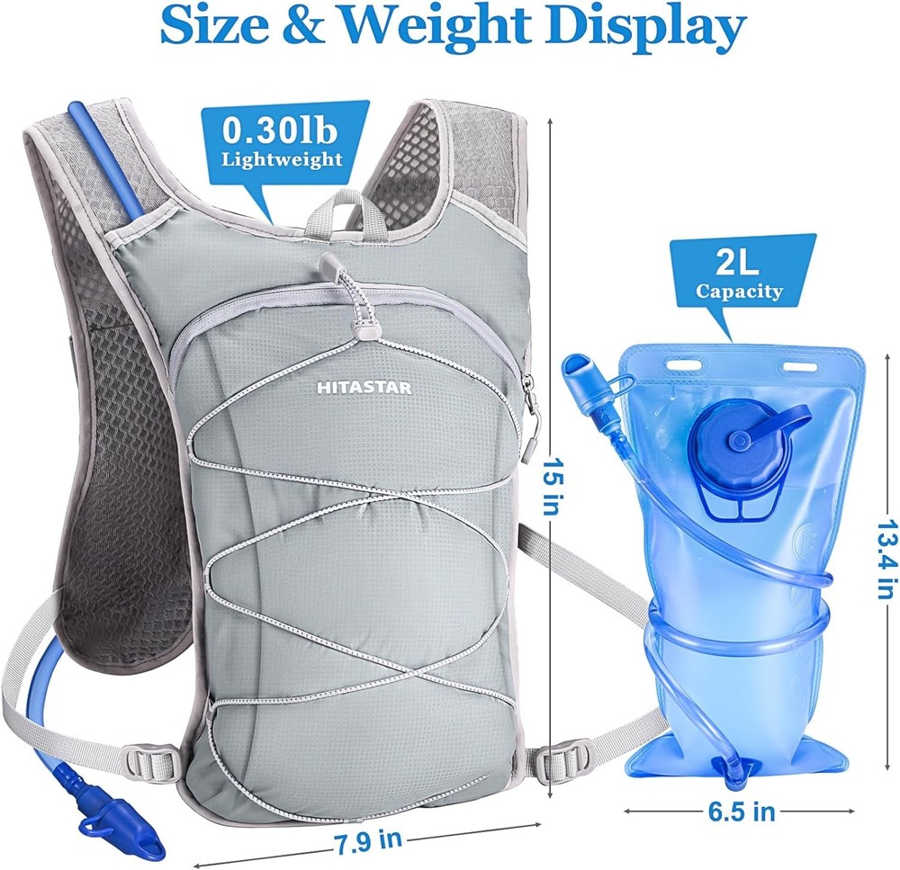 Hydration Backpack with 2L Hydration Bladder Lightweight Water Backpack Climbing