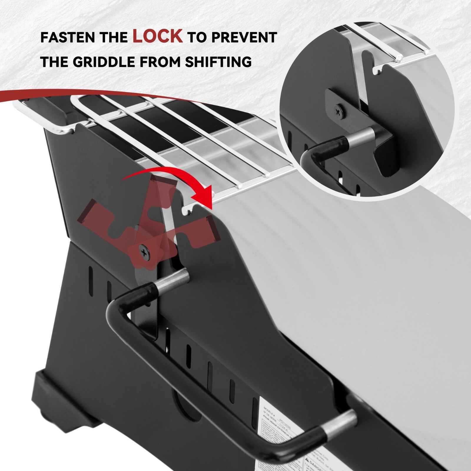 Royal Gourmet 24-Inch Tabletop Propane Griddle w/ Warming Rack & Two Handles