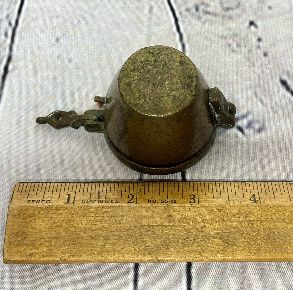 Antique Nested Brass Apothecary Miners Assay Weights Set *Outer Case Only* READ