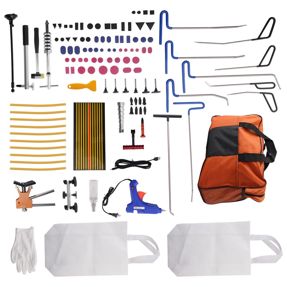 89pcs Dent Repair Set Paintless Removal Bridge Puller Rods LED Board
