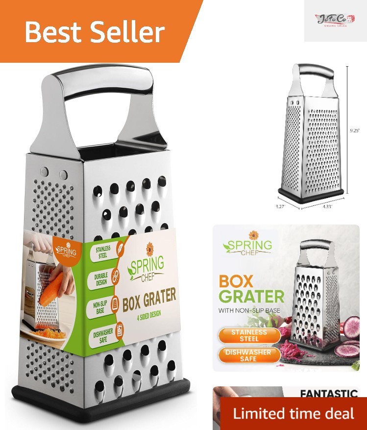 Large Handheld Parmesan Grater with Comfortable Handle – Dishwasher Safe tool