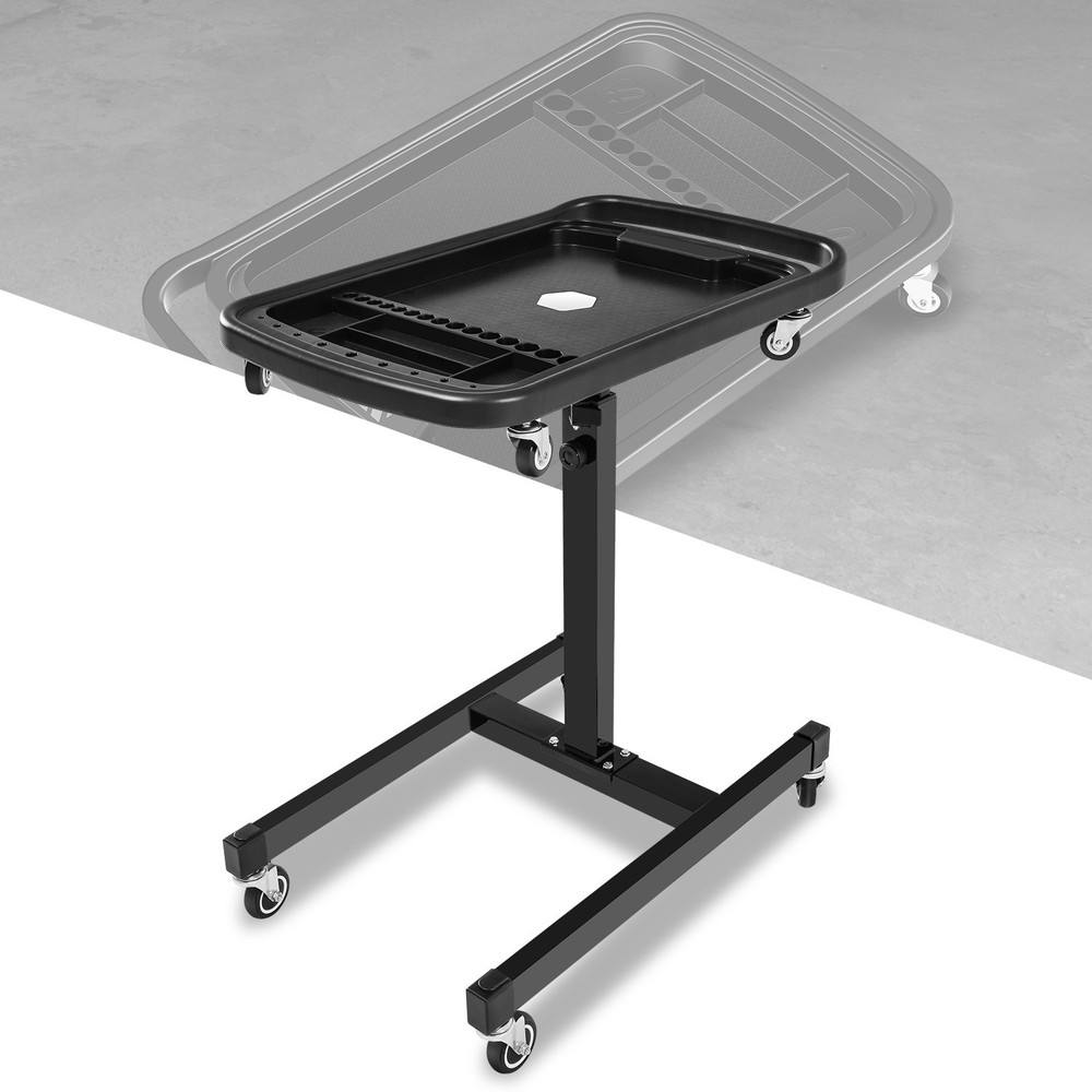 2-In-1 Sturdy Durable Adjustable Storage Working Table w/ 360° Rolling Casters