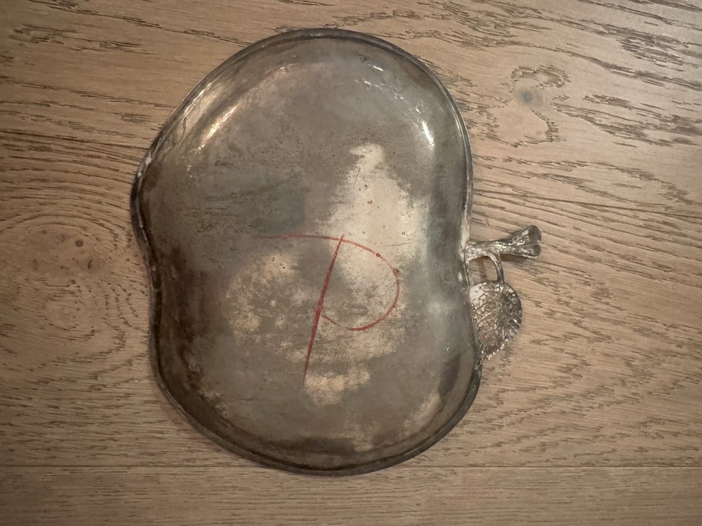 Vintage Apple Trinket Dish - Silver Plated