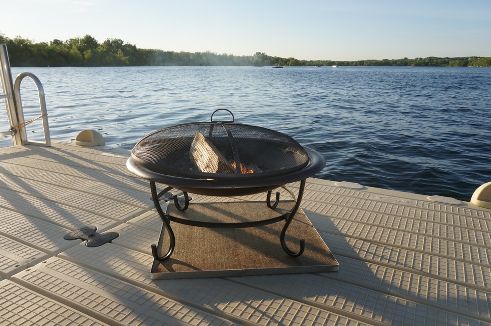 Fire pit Deck Protector - DeckProtect (TM), Outdoor Fireproof Deck Protection