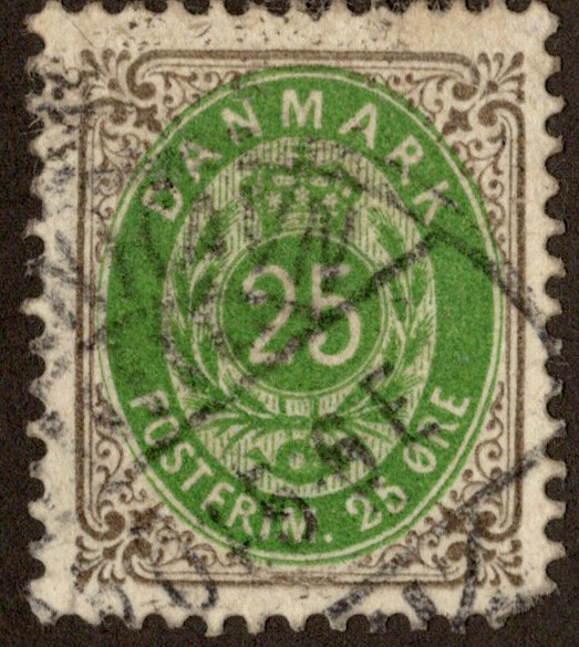 Denmark Scott 50 Used.