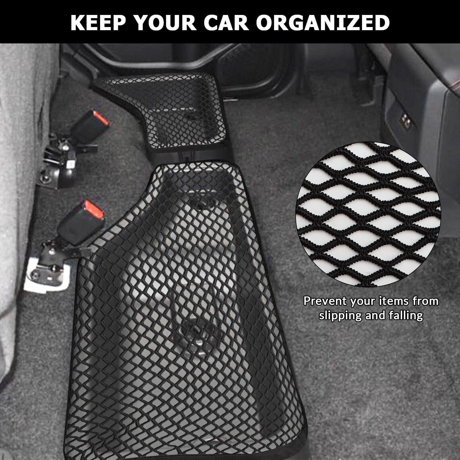 MARCHFA Rear Underseat Storage Mesh Net for Nissan Frontier 2022 2023 Accessory
