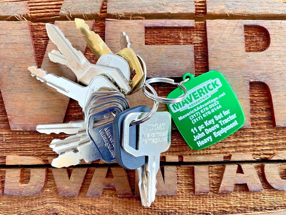 11 PC Key Set for John Deere Tractor / Heavy Equipment