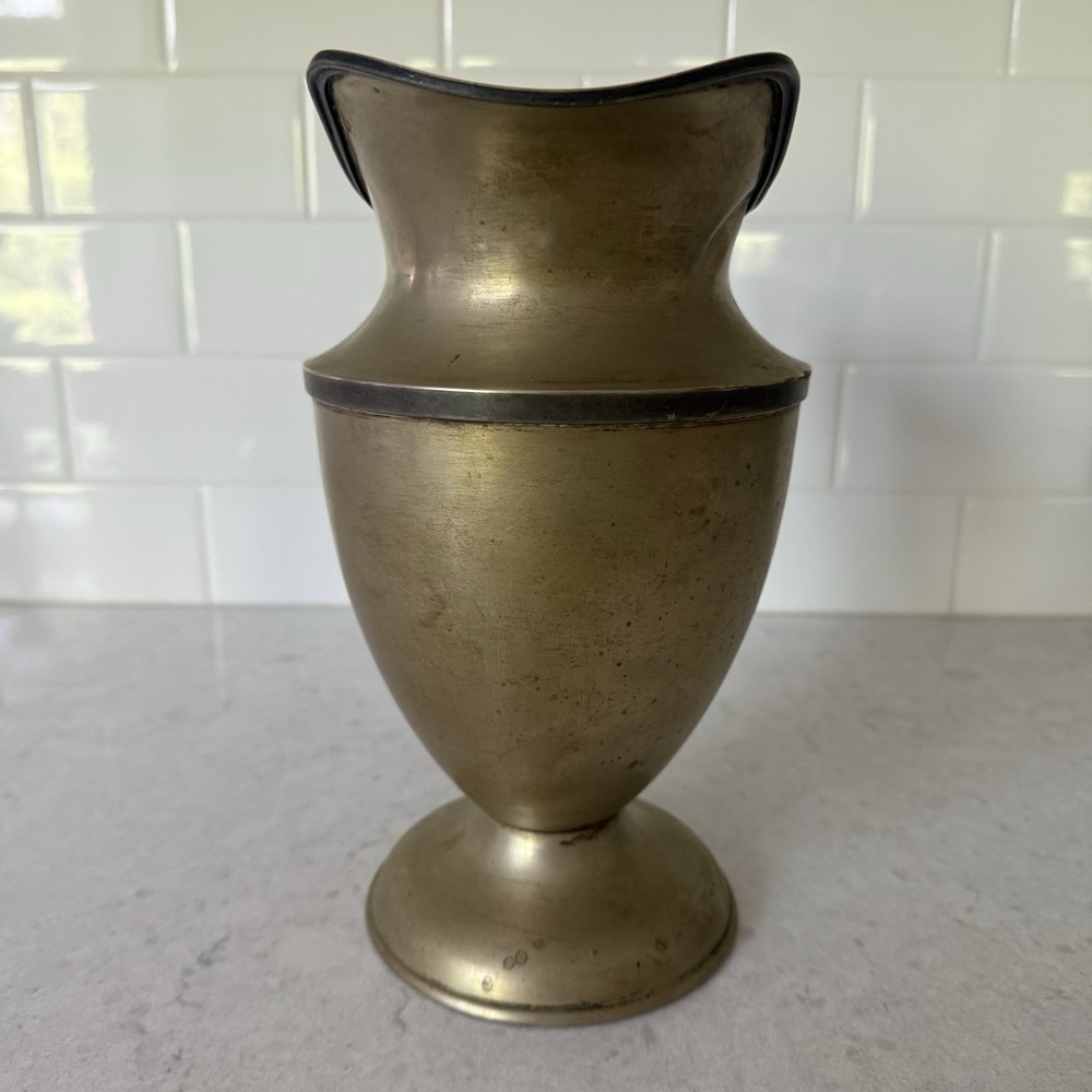 Queen City Silver Co SHEFFIELD Nickel Silverplate Copper? Two Tone Pitcher