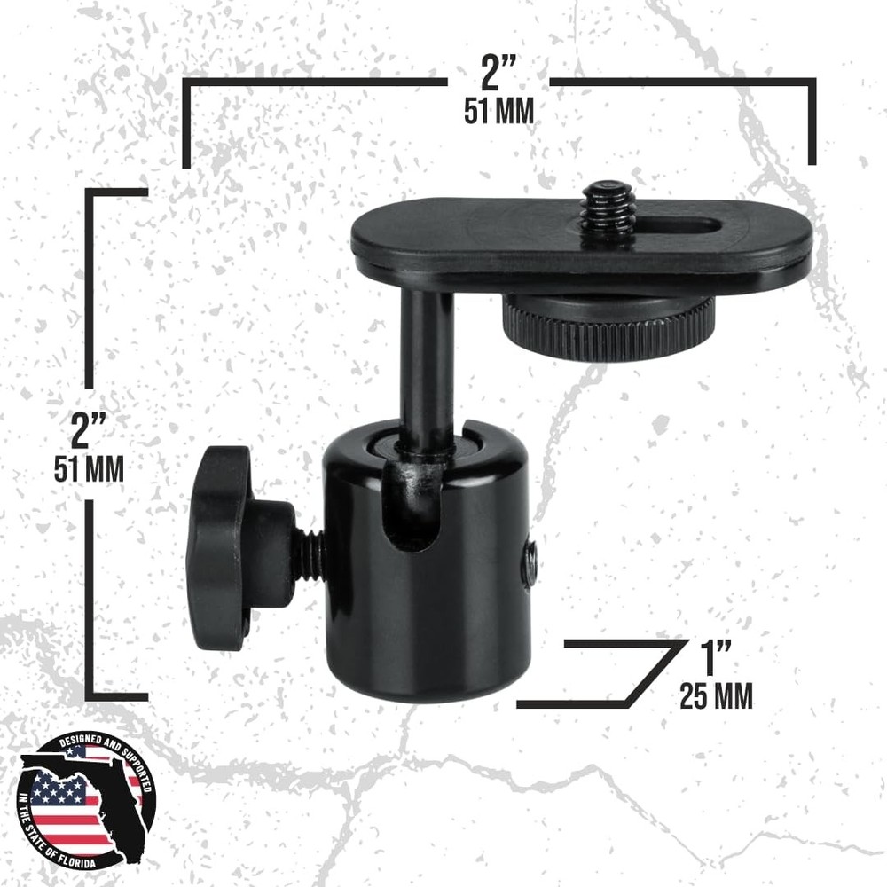 Gator Frameworks Camera Mount Mic Stand Adapter with Ball-and-Socket Black