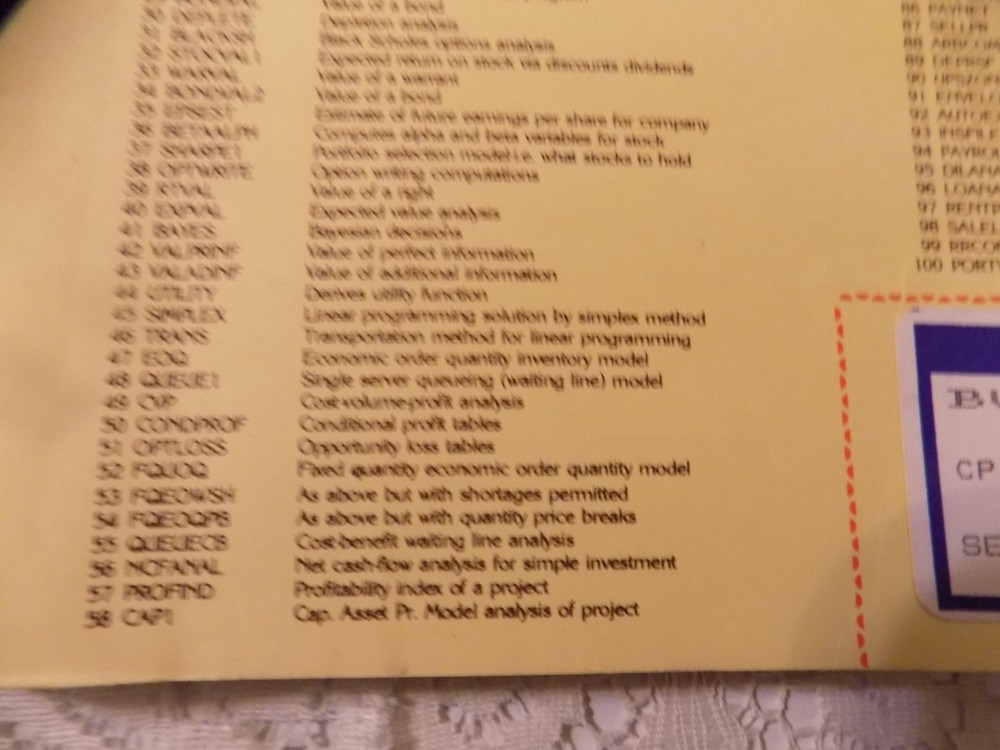 Computronics Business PAC 100 For ATARI 100 Ready to Run Business Programs