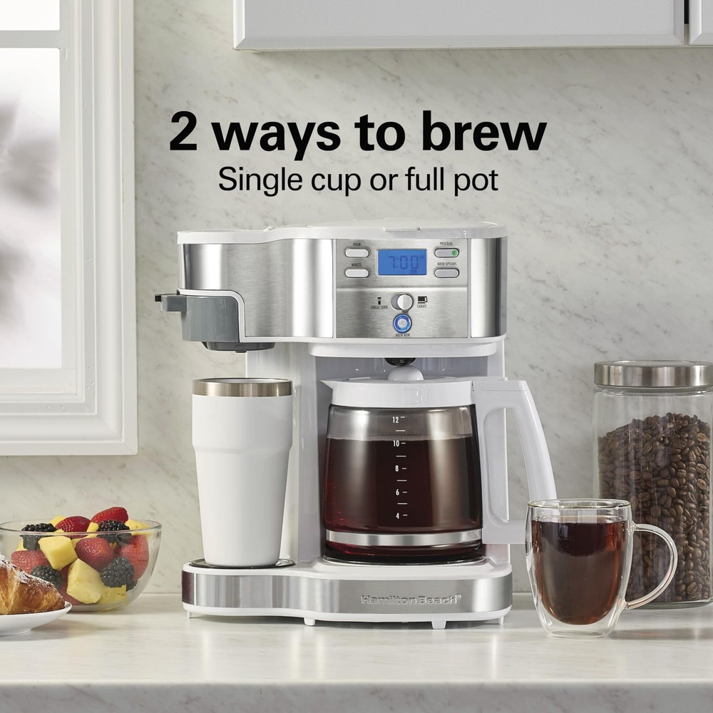 Cafetera programable de 12 tazas, cafetera de goteo regular y fuerte