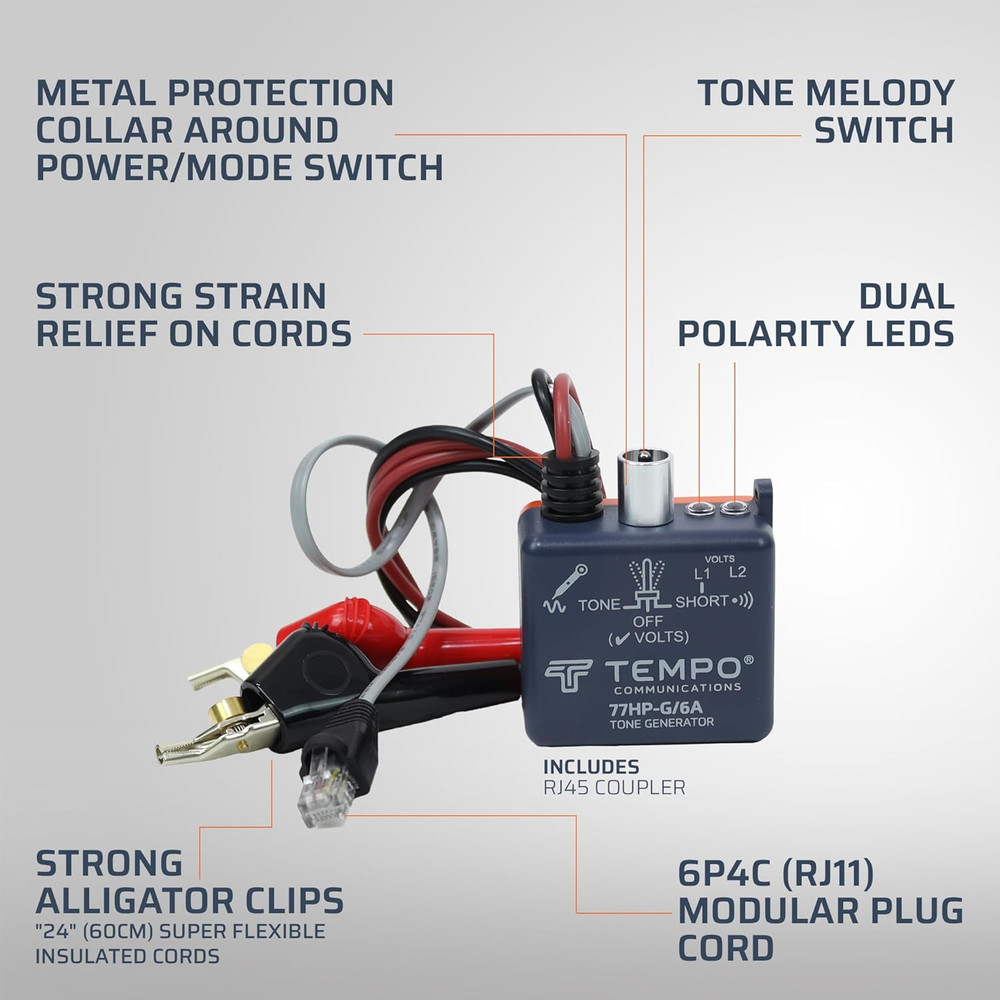 701K-G Wire Tracer Kit - Tone Generator & Probe for Easy Electrical Testing