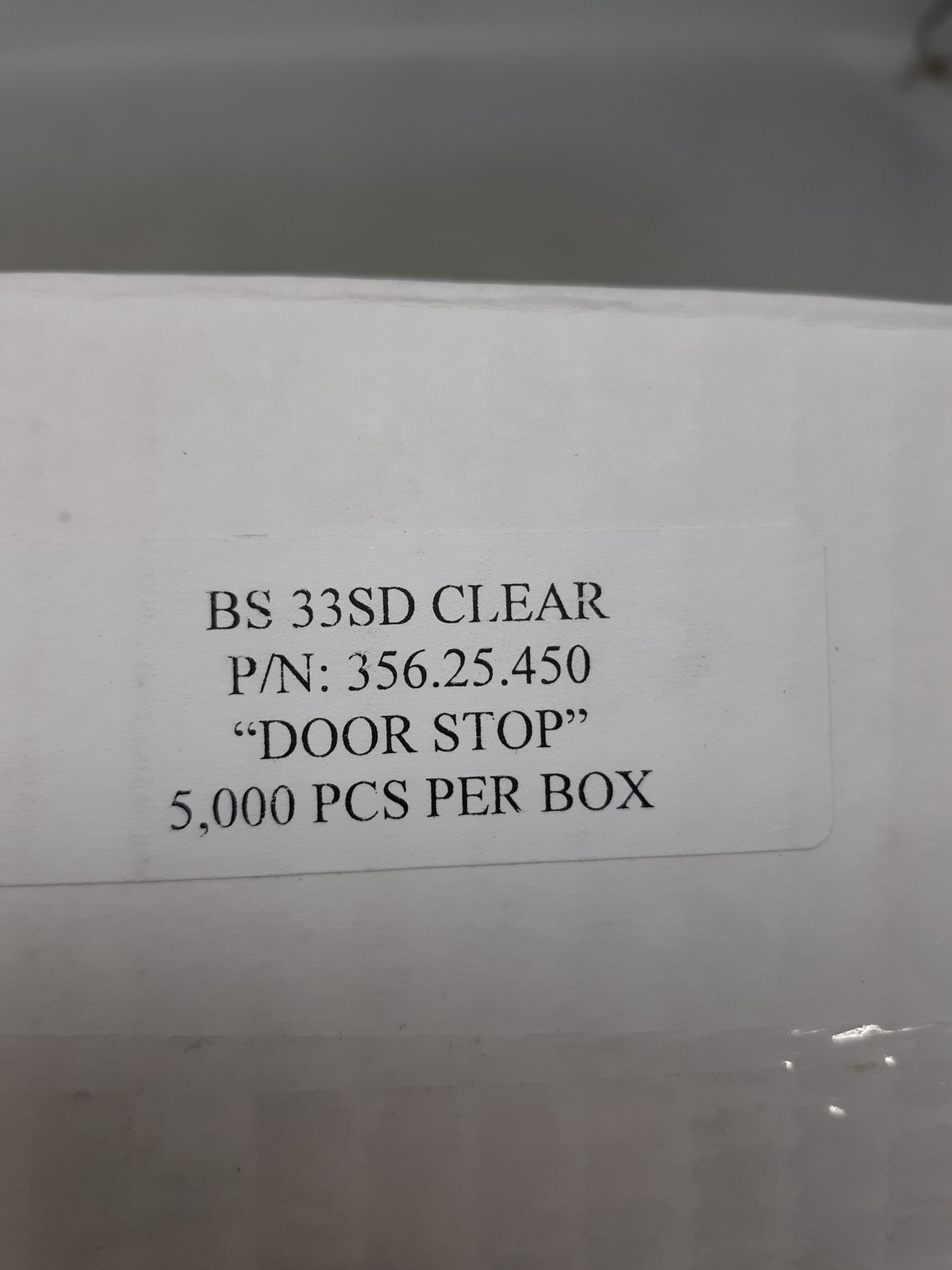 SD CLEAR 10x20 Acrylic Adhesive Door Stops 5000 PCS