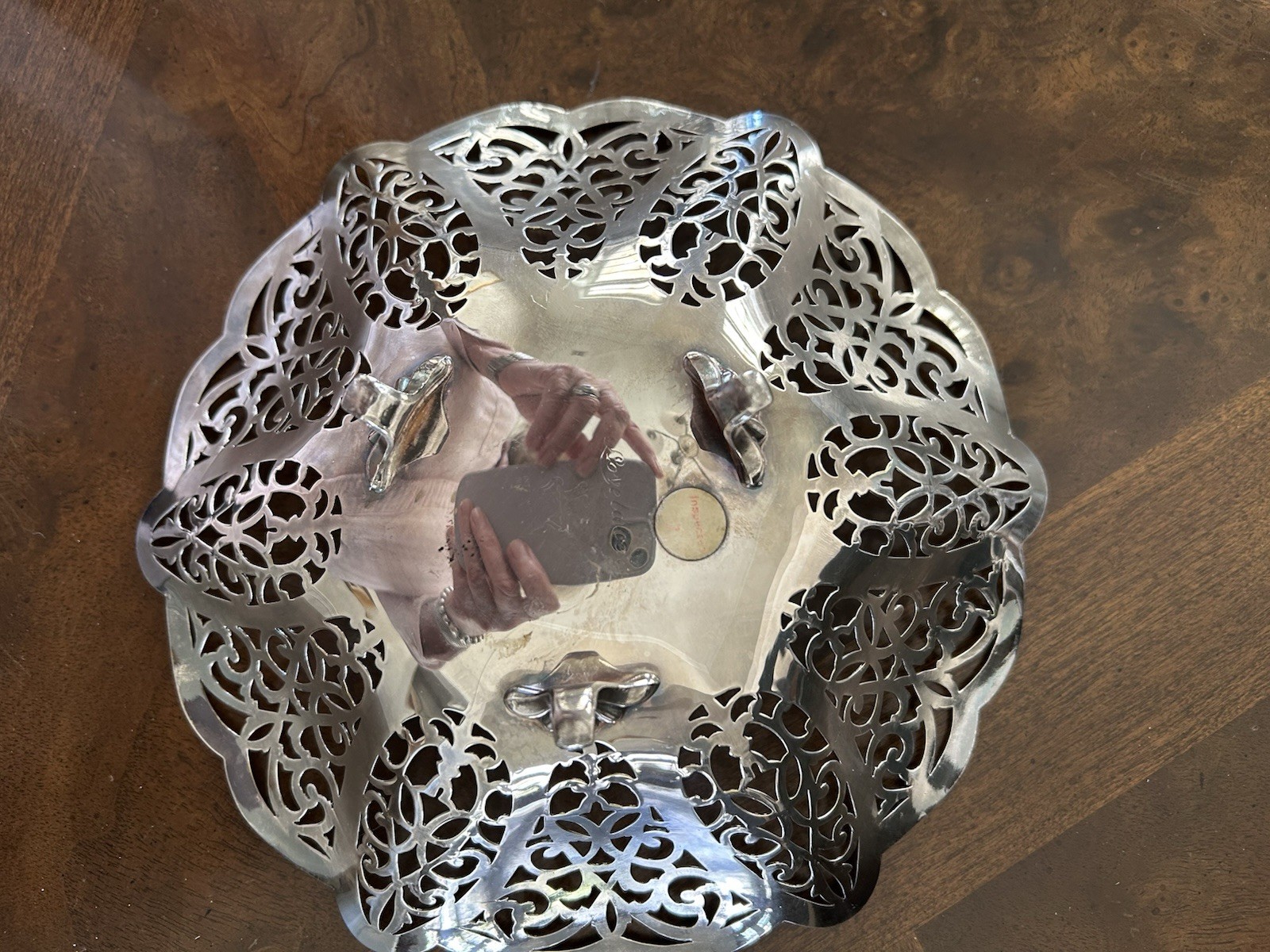 Lovelace Footed Candy Dish Silverplate