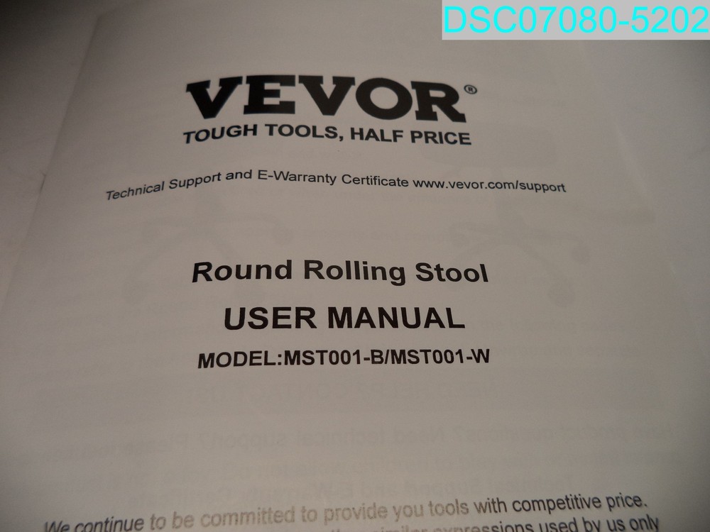 MST001-B VEVOR Rolling Stool with Wheels
