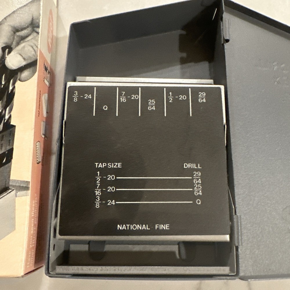 Huot 12650 INDEX Taps & Drills Case USA ( DOES NOT INCLUDE TOOLS)