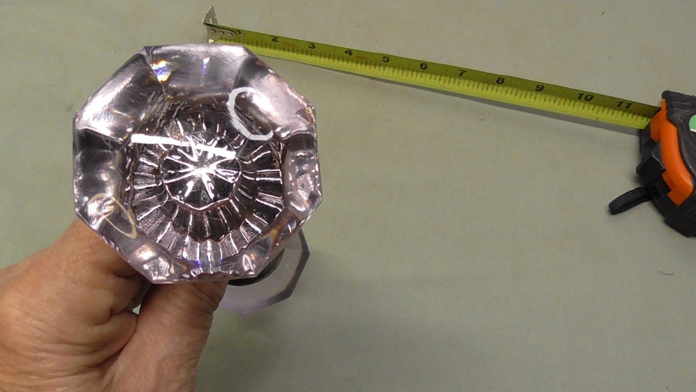 Antique Purple Lavender 8 point Glass Door Knobs