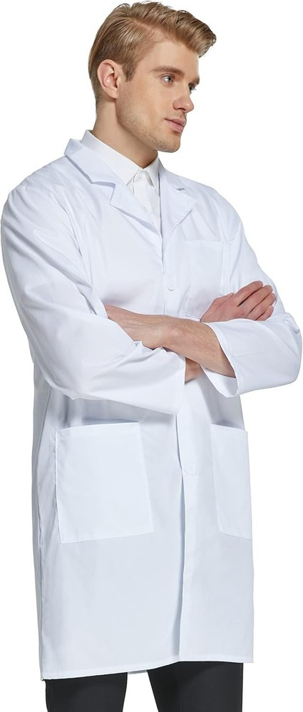 Multi-Functional Large White Lab Coat for Professionals - Unisex and Stylish