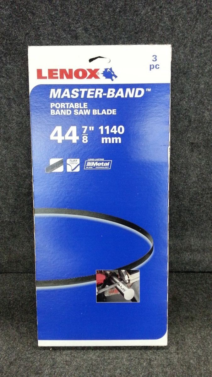 LENOX 8011238EW1418 Master-Band Portable Band Saw Blades 44 7/8" 1140mm Qty 3