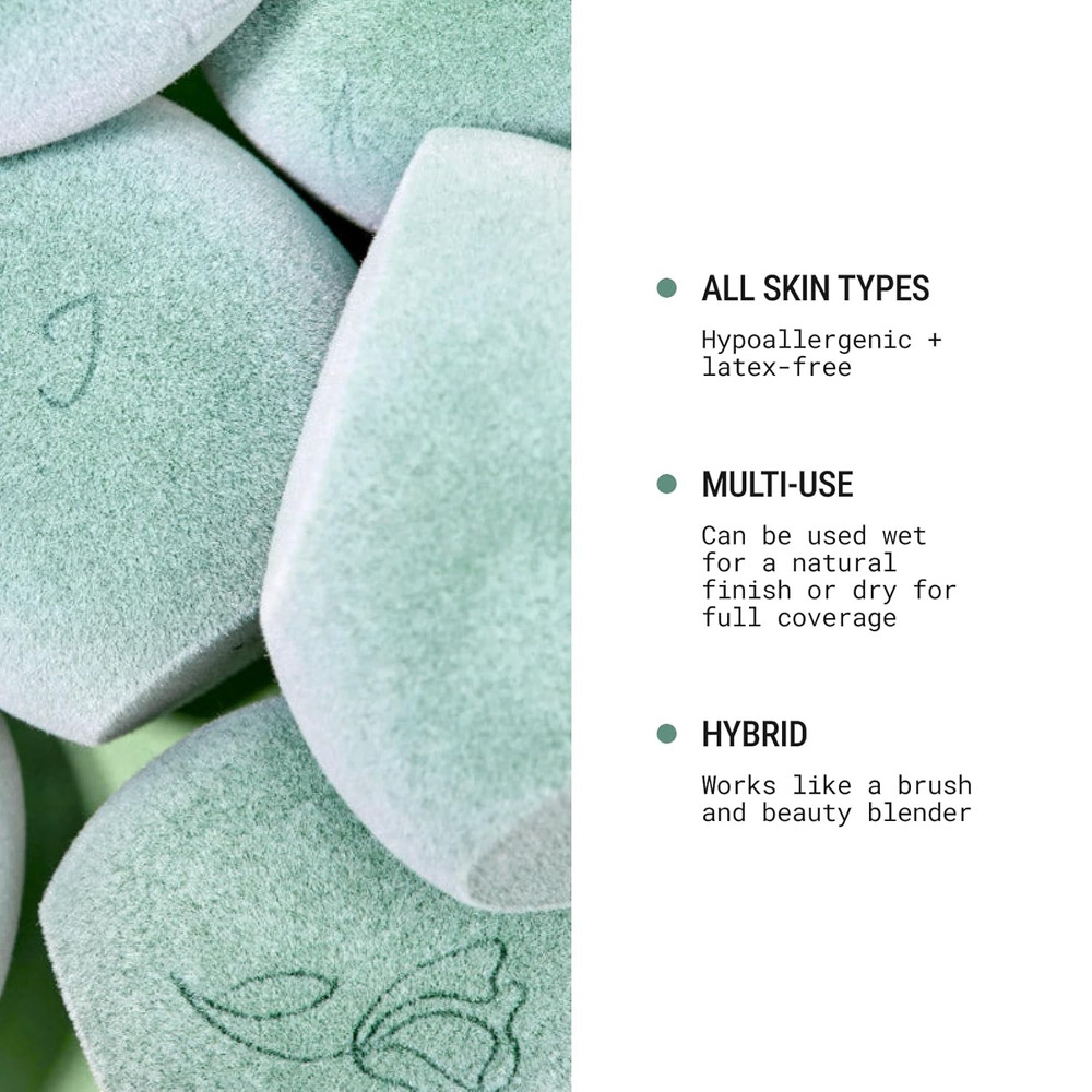 Microfiber Makeup Sponge, Dual Layer Technology for Full Coverage Flawless Ma...