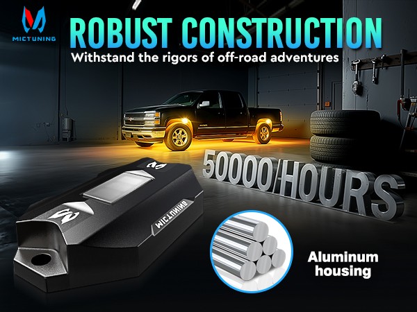 MICTUNING 16 Pods RGBW LED Rock Lights Kits, Underglow Neon Lights for Car Truck