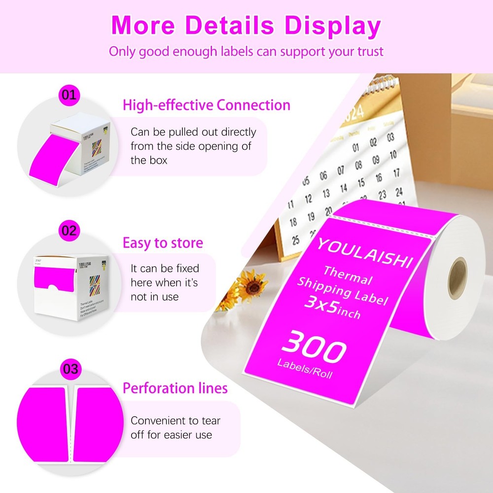 3 X 5 Inch Printable Waterproof Rectangle Color Coding Labels, 300 Per Roll A...