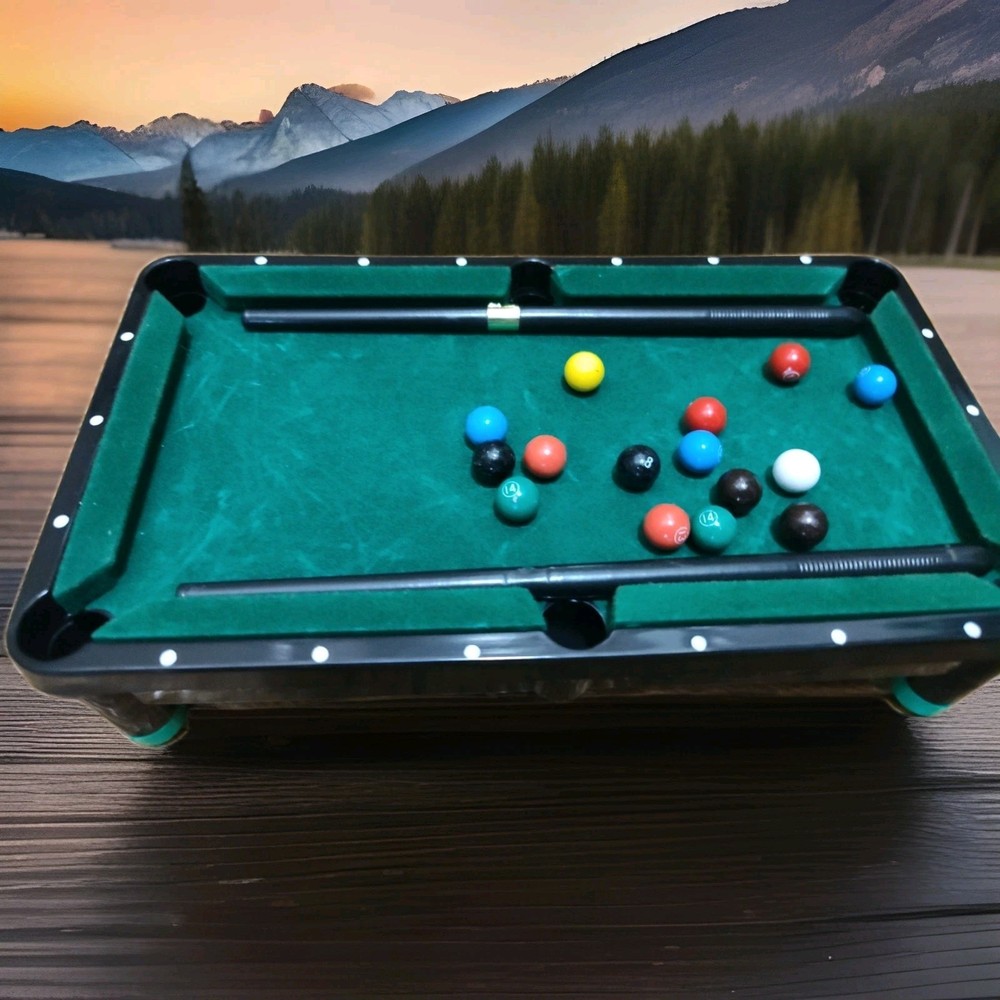Mini Pool Game Table - Small Billiards Game Collectible