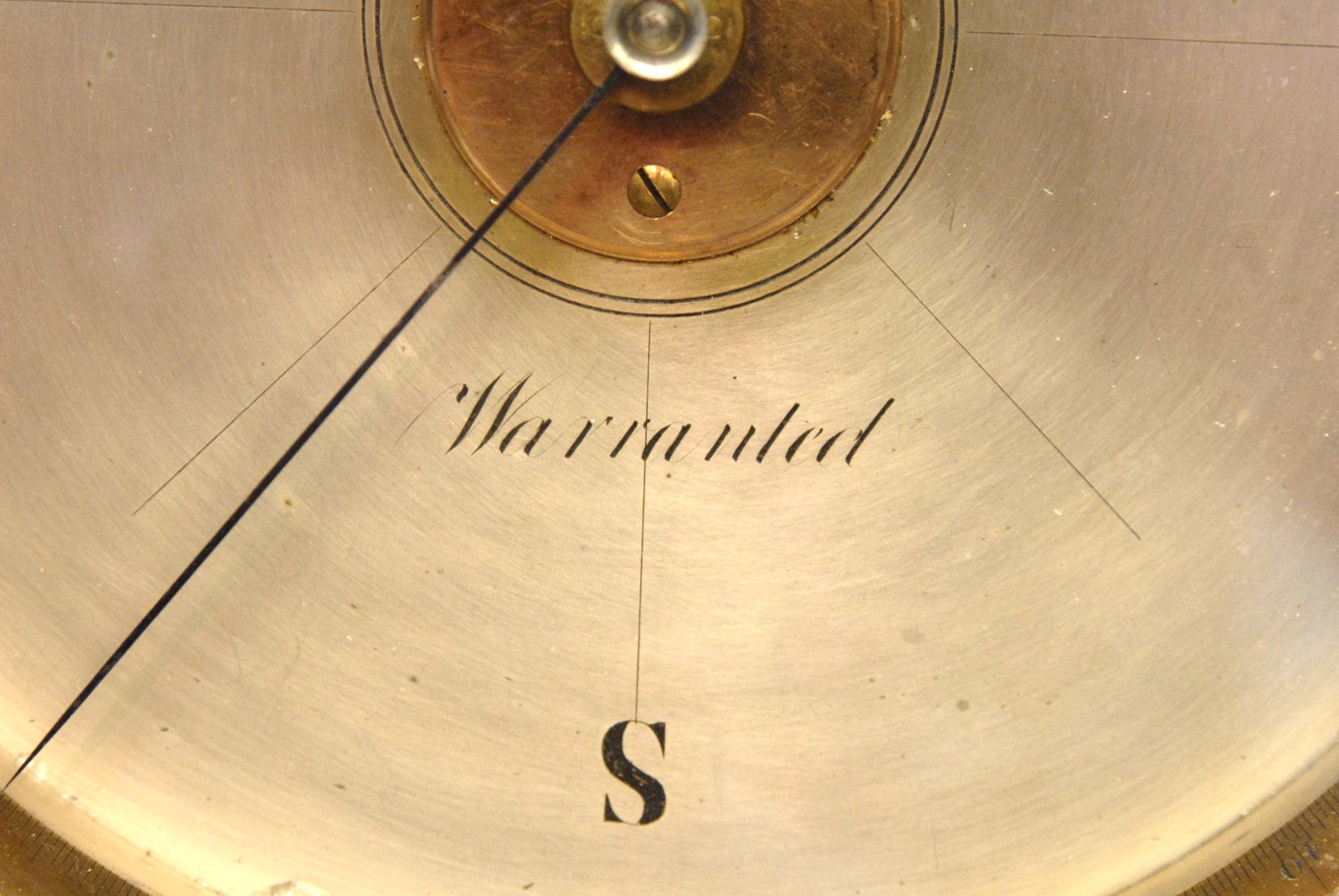 ANTIQUE EDWARD DRAPER PHILADELPHIA BRASS SURVEYORS COMPASS IN MAHOGANY WOOD CASE