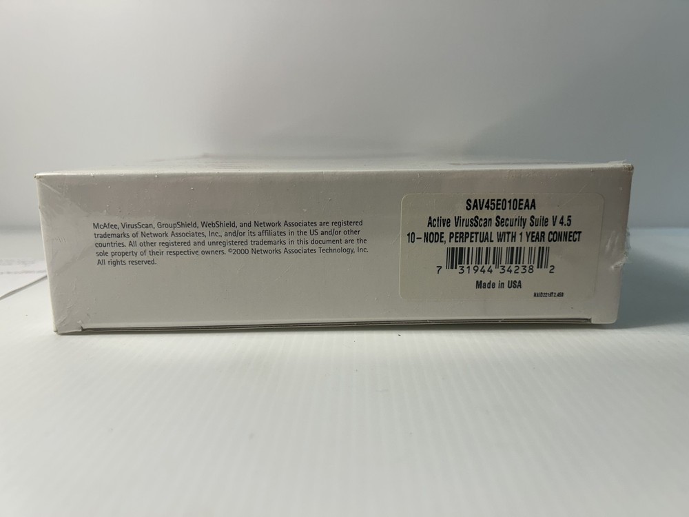 McAfee Active VirusScan Security Suite V4.5 10-Node Collectible