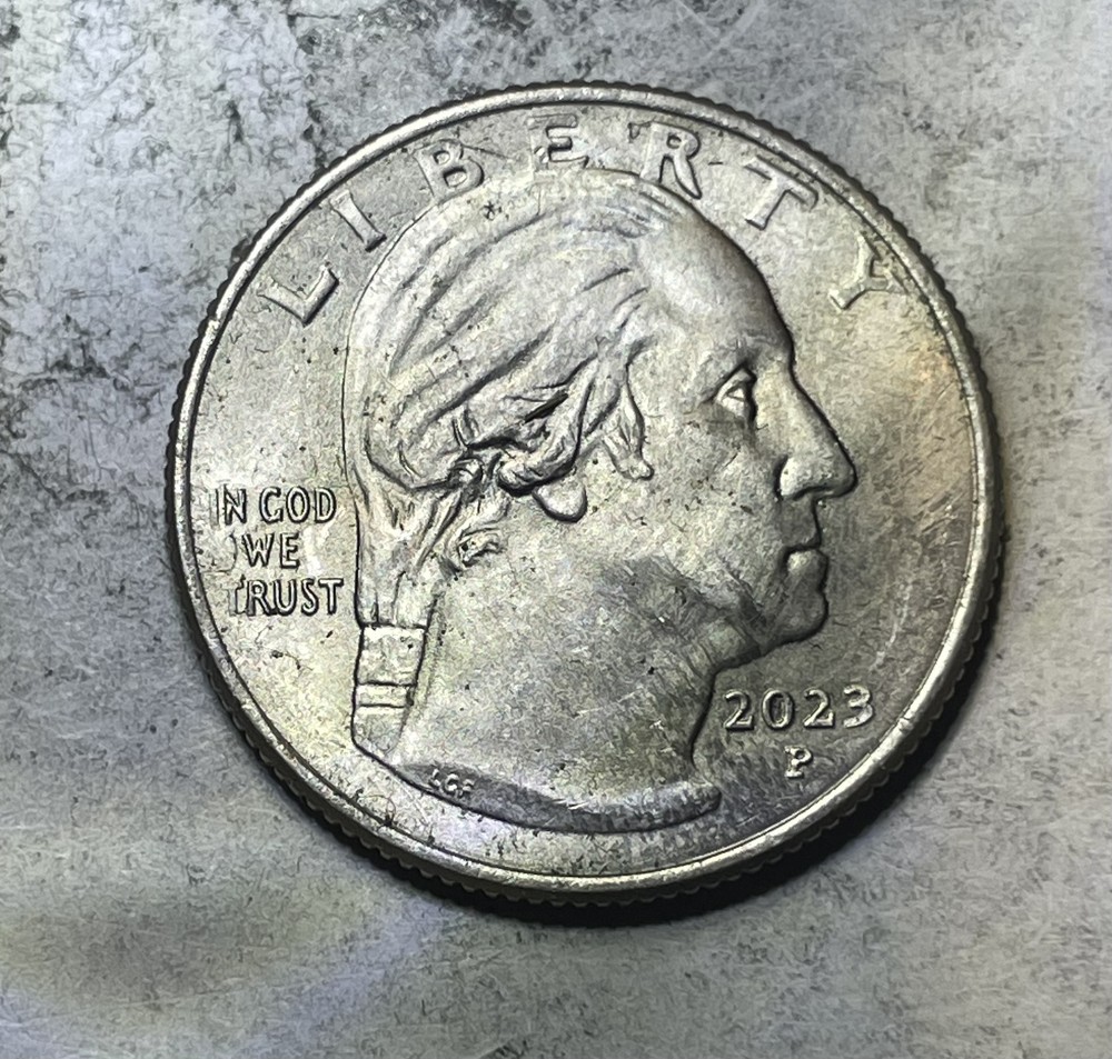 2023 P Edith Kanaka'Ole Quarter with Die Chip Errors on Reverse (#77440)