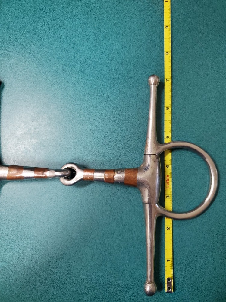 FULL CHEEK SNAFFLE BIT, 5" stainless and copper MOUTH