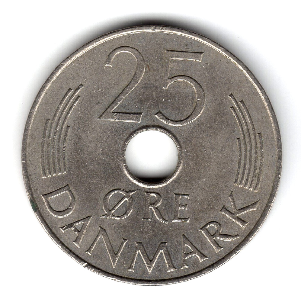 1977 DANMARK 25 Ore coin