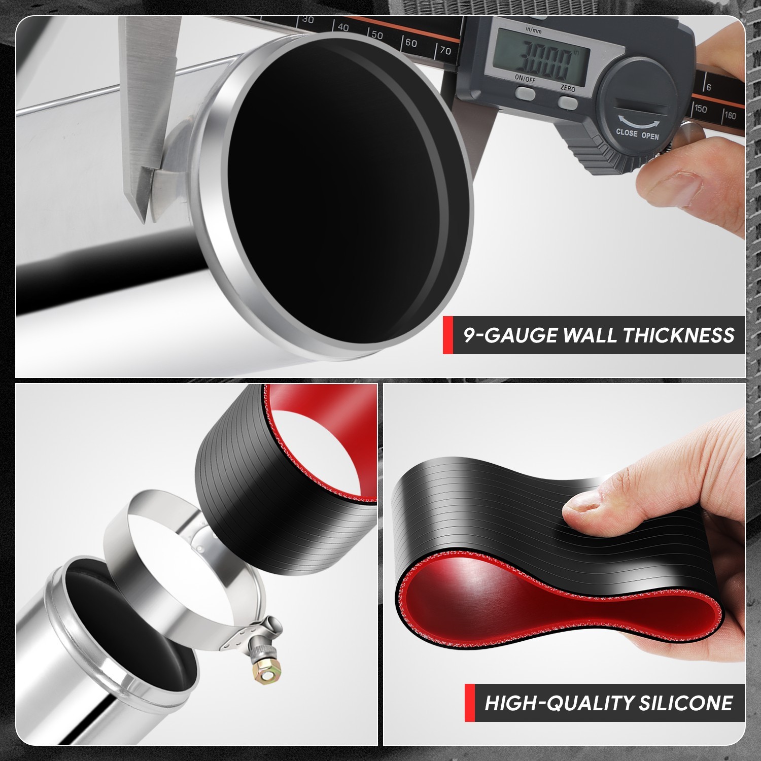 8 Pcs 90 180 Degree 3 inch Aluminum Intercooler Intake Pipe Piping Tube Custom