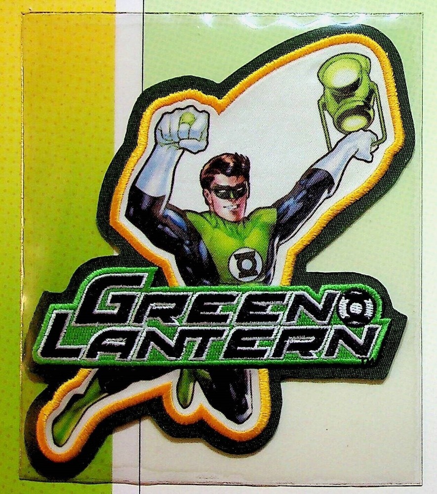 GREEN LANTERN PATCH on INFO CARD ~ Willabee & Ward ~ DC COMICS PATCH COLLECTION