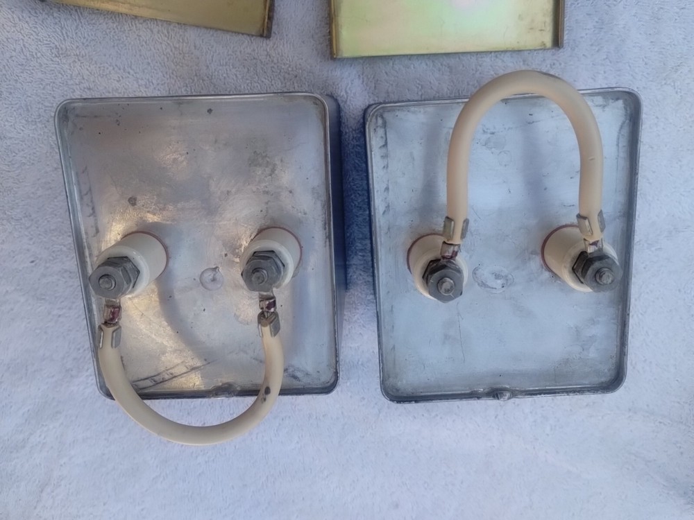 (2) RARE Collins Capacitor 4MFD 3000VAC 930-4314-000 W/Brackets Working Pull