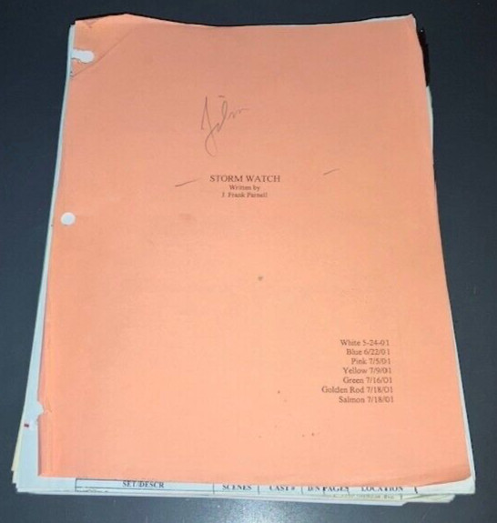Storm Watch 2001 Movie Script Sci Fi Gamer Production Draft Notes COA