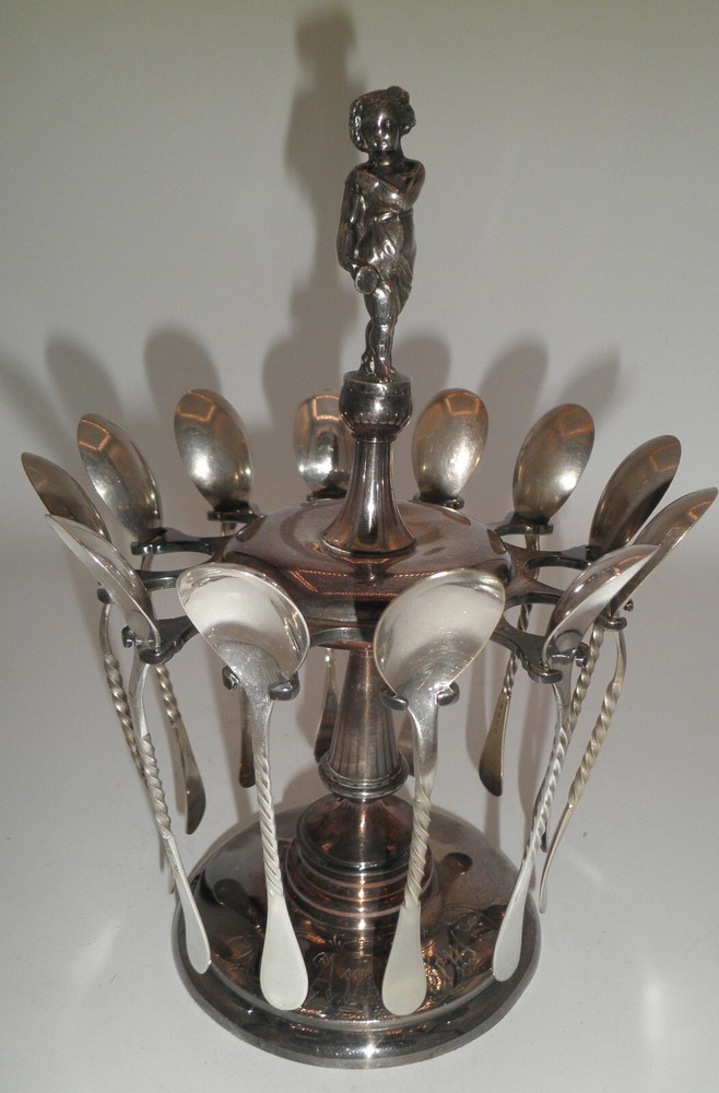 Simpson Hall Miller spooner spoon spreader holder Grecian figure