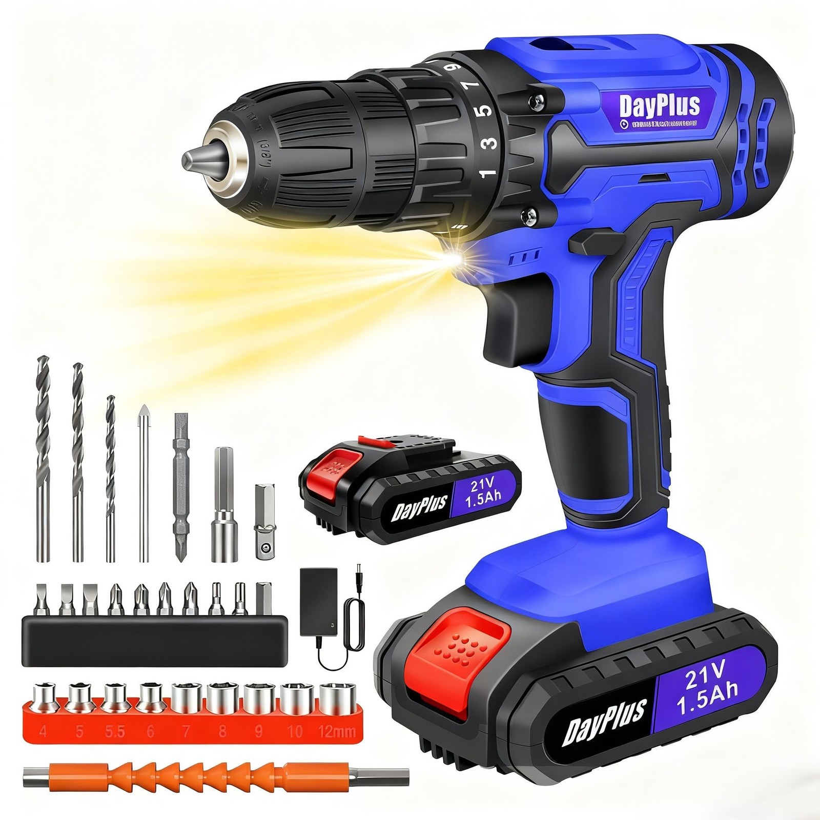 21V Cordless Drill & Driver Kit: Electric, Rechargeable with Charger (NEW)