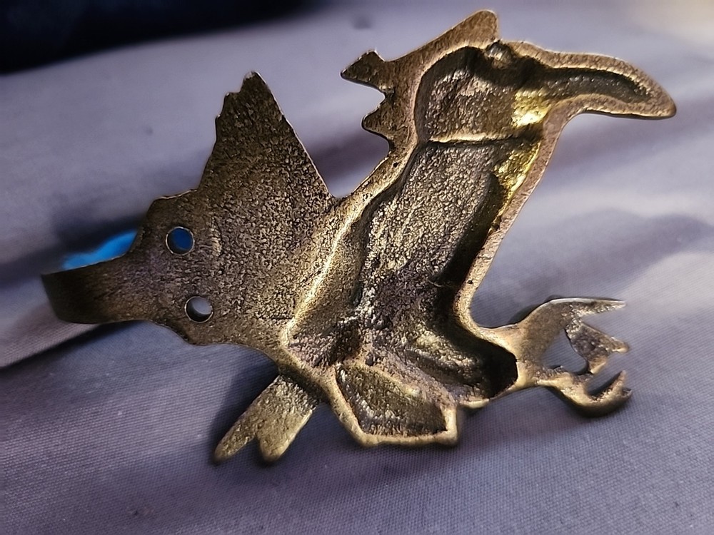Vintage Brass Deer Wall Hook Rustic Cabin Lodge Coat Hat Hook