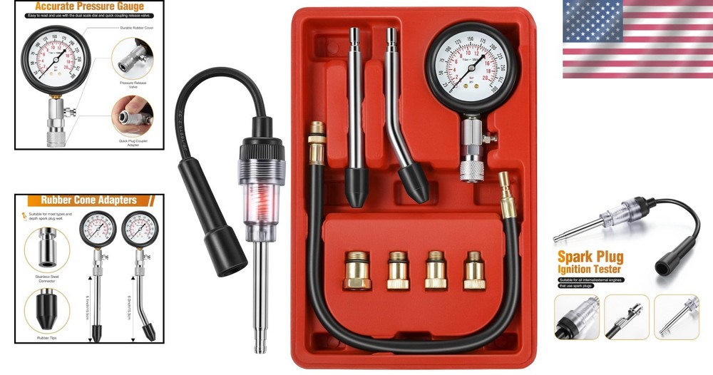 Complete Automotive Compression Tester Set